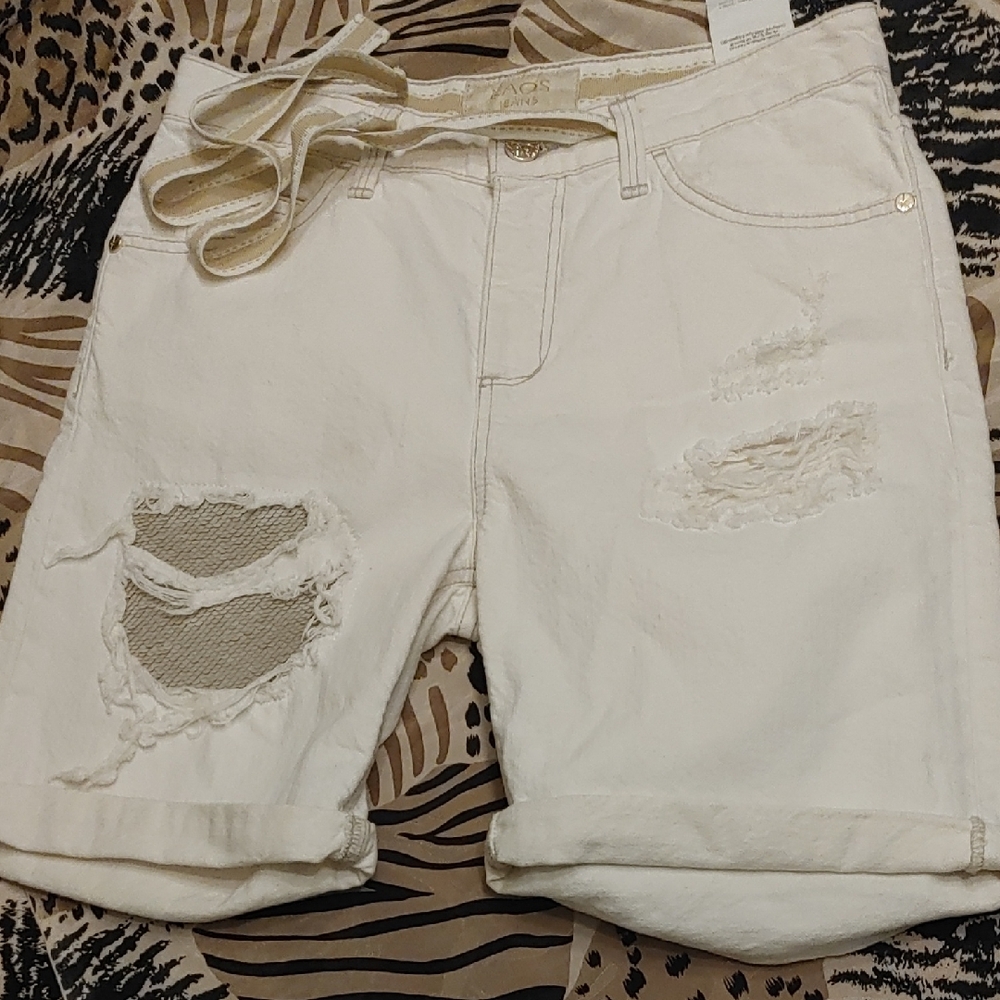 ✅20 Add On Kaos Distressed Boyfriend Shorts Sz 26